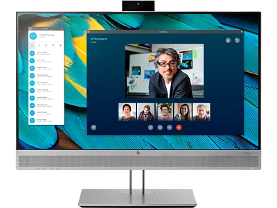 HP - 24" EliteDisplay E243m Monitor, IPS, HDMI, 5mc, web camera, audio, FHD (1920x1080), Silver 